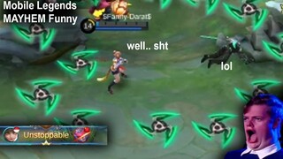 Mayhem Funny and EPIC Moments in Mobile Legends WTF| no escape wan wan