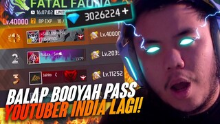 SULTAN TOP UP 2 JUTA BUAT BALAP BOOYAH PASS YOUTUBER INDIA!