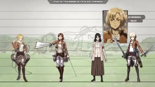 Attack on Titan all character Size Comparison #attackontitan