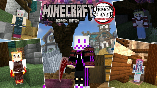 Minecraft มือถือ _ แจก+รีวิว Addon Demon Slayer ดาบพิฆาตอสูรภาค2 !!!_HD_60fps