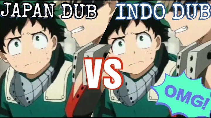 Perbandingan dubbing My Hero Academia bahasa Indonesia dengan bahasa Jepang