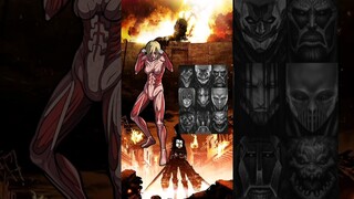 Female titan vs 8 All titans #shorts #anime