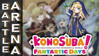 A new Battle Arena arrives to Konosuba FD!! Building the team. Plus which SAs and weapons to choose?