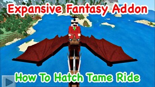 Expansive Fantasy Addon - Hatch Tame Ride Dragon & Pegasus | Minecraft PE Dragons