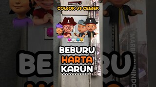 Harta Karun Paling Berharga!! Diperebutkan Tim Cowok & Tim Cewek #upinipin | MRI #Shorts