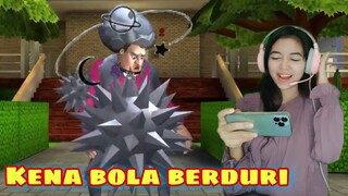 #PART16 Scary teacher malah kena perangkap sendiri | kena bola berduri, sakit banget #games