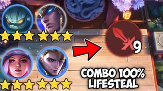 COMBO 100% LIFESTEAL!! 9 WEAPON MASTER PESTA BINTANG 3 !! MAGIC CHESS MOBILE LEGENDS