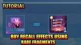 [ Tutorial ] How To Buy Recall Effects Using Rare Fragments Via Event Update | MLBB