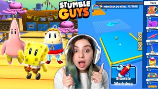 MODO CRIATIVO NOVAS SKINS e NOVO MAPA do BOB ESPONJA na NOVA UPDATE 0.60 BETA do STUMBLE GUYS...