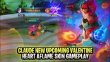 Claude New Upcoming Valentine Skin | Heart Aflame Gameplay | Mobile Legends: Bang Bang