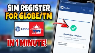 SIM REGISTRATION FOR GLOBE/TM STEP BY STEP TUTORIAL