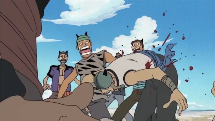 A big early fight between pirates. Luffy vs. Kuro