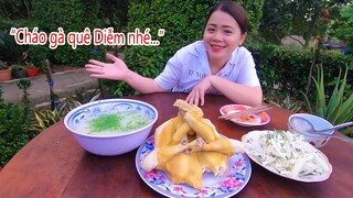 Về quê Phan Diễm | Tập 1 - ăn Cháo Gà thả vườn trộn gỏi cây Chuối non cực ngon đậm chất Miền Tây