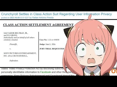 Crunchyroll Illegally Sold Your Information and Lost a Class Action Lawsuit