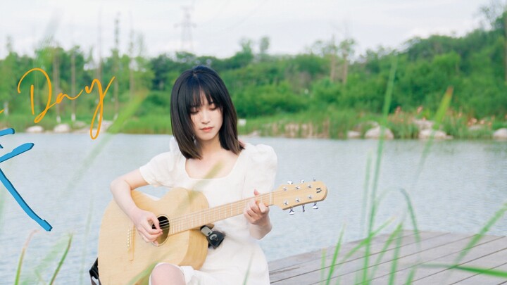 The first page of the story is a sunny day/fingerplay guitar playing Jay Chou "Sunny Day"