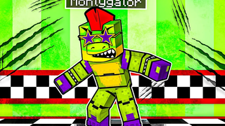 Monty Gator โกรธใน Minecraft Security Breach Five Nights ที่ FNAF ของ Freddy