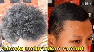 cara meluruskan rambut, keriting permanen ‼️