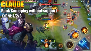 Claude Rank Gameplay without support - Lucky Point | Road to top1 global Squad Season 15