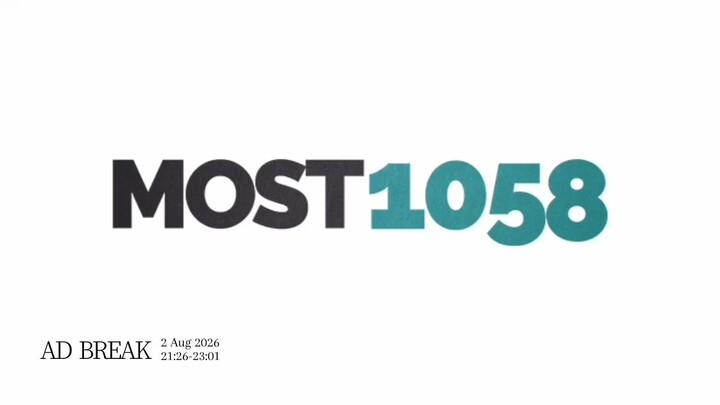 Jeda Iklan MOST 1058 (Jakarta) - 2026/08/02 21.26-23.01 WIB