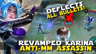 REVAMPED KARINA IS THE NEW HAYABUSA/GUSION | DEFLECTS BULLETS TOO! | MOBILE LEGENDS NEW UPDATE!