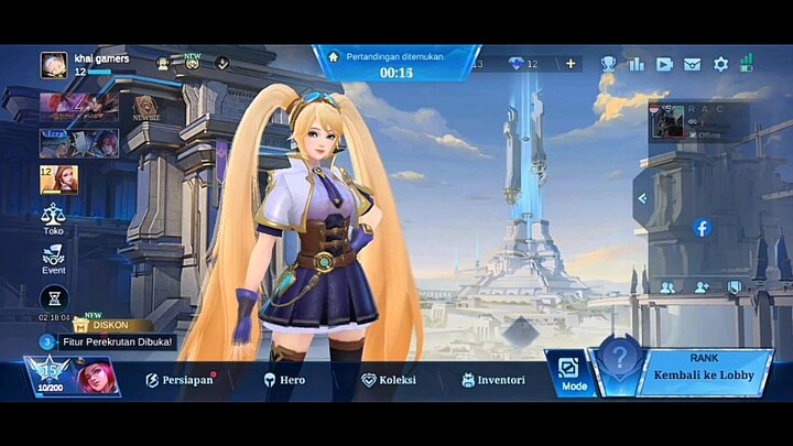 hari pertama main rank