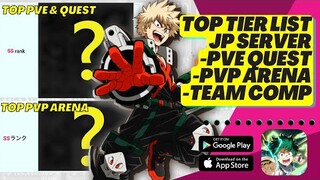 Top Tier List JP Untuk Reroll Pemula [My Hero Ultra Impact]