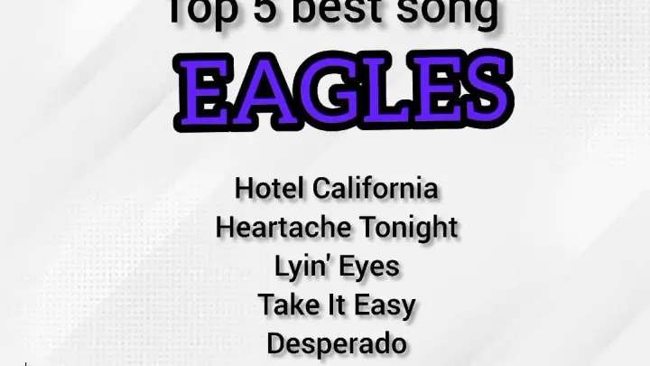 top 5 best song of EAGLES