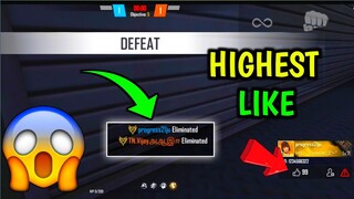 HIGHEST LIKE😲 MOST SURPRISE MOMENT😱~ Garena Free Fire #short #shorts