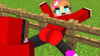 Maizen GIRL STUCK in the FENCE - เรื่องตลกใน Minecraft (JJ และ Mikey)