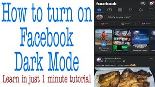 How to Turn On Facebook Dark Mode (2020 Tutorial) Learn in just 1 minute