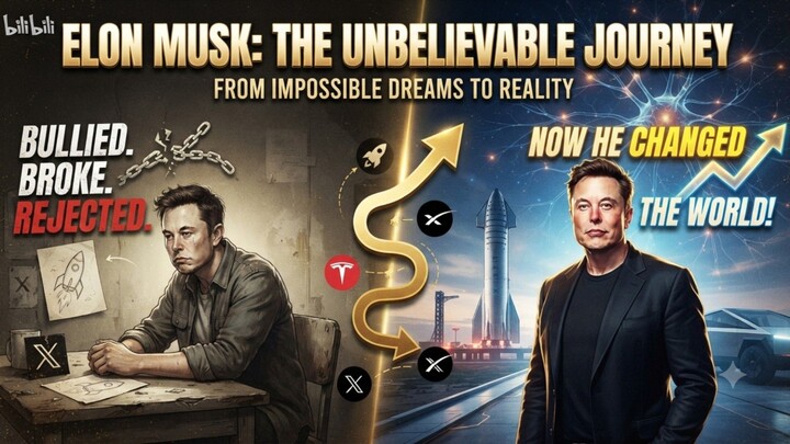 Bullied, Broke & Rejected: How Elon Musk Built the Ultimate Empire