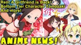 Anime News: Rent A Girlfriend 2nd Season, More Bottom Tier Character Tomozaki Anime, and more!