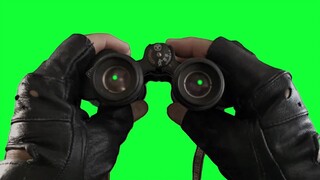 望远镜绿幕素材
