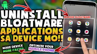 UNINSTALL BLOATWARE APPLICATION!! To Make Your Phone Optimize || No Need Root!!