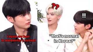 Things ZEROBASEONE's ZHANGHAO and RICKY find SHOCKING about Korea ft HANBIN's Chinese culture shock