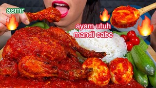 MAKAN AYAM UTUH MANDI CABE *WHOLE CHILLI CHICKEN & RICE 먹방 Eating Sounds