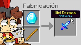 MINECRAFT pero LOS CRAFTEOS SON MINI 🤣 INVICTOR 1 PIXEL