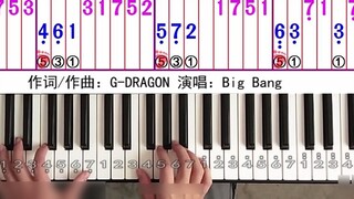 Màn hình ngang "Day by Day - Day by Day" với nhân viên ký hiệu ngón tay bằng hai tay đàn piano dạy c