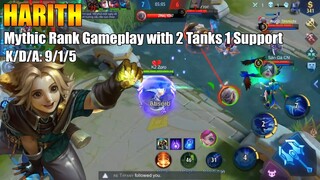 Easy Harith Mythic Rank Gameplay with 2 Tanks 1 Support | Road to top1 global Squad Season 15