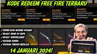 KODE REDEEM FREE FIRE TERBARU 14 JANUARI 2024 HARI INI | KODE REDEEM FF TERBARU 14 JANUARI 2024