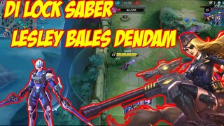 Capek !! Jadi Bahan Lock Target Saber Mulu Si Lesley Mobile Legends | Lesley Mobile Legends