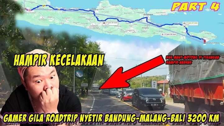 Hampir Kecelakaan Gamer Gila Nyetir Sendiri Bandung Bali (Part 4) 3200 KM  -Kiong Vlog #roadtrip