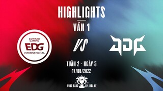 EDG vs JDG | Highlights - Game 1 | Tuần 2 Ngày 5 | LPL Mùa Hè 2022