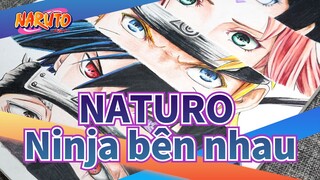 NATURO|【Tự họa  with colored pencil】Mất 390 phút để vẽ hình nhóm Ninja