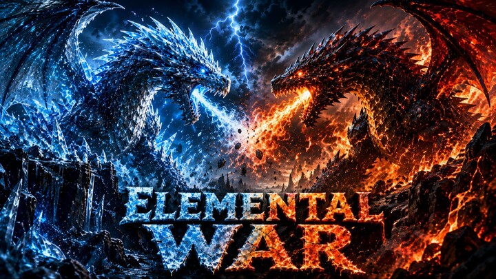 Ice Dragon vs Fire Dragon 🐉❄️🔥 | ELEMENTAL WAR