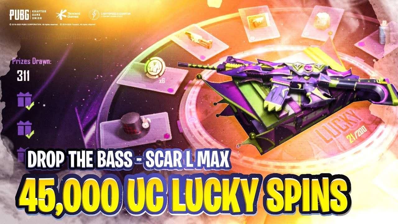 Lucky Spin Fool Scar L Maxed Out 45 000uc Skylightz Gaming Pubg Mobile Bilibili