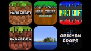 Minecraft VS MenCraft VS Mastercraft Design3D VS IslandCraft VS ImpactCraft VS Apikman Craft2