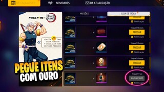 URGENTE!! TROQUE SEU OURO POR PRÊMIOS, 2° LOJA DE TROCA? E WEB EVENTO AMANHÃ - NOVIDADES FREE FIRE