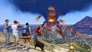 GTA 5 Núi Lửa Ngầm Phun Trào Trong Chuyến Đi Trải Nghiệm Xe Volvo XC90 Về Miền Quê Bất Ổn