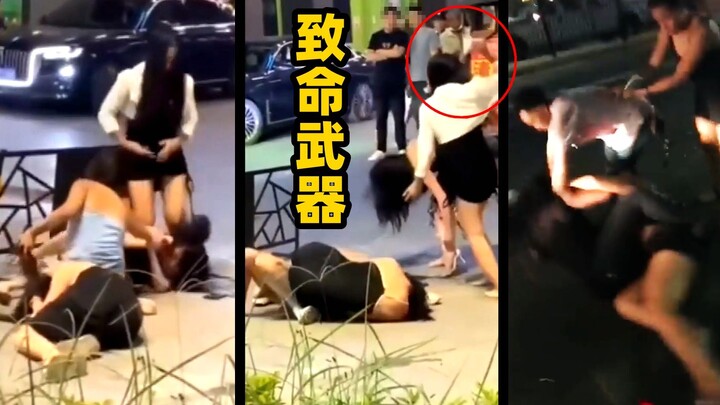 นักรบสาวคลุ้มคลั่ง ต่อสู้คนเดียวกับสองคน! รองเท้าส้นสูงฟาดหัวเตือนถึงอันตรายของการทำอะไรตามอารมณ์!